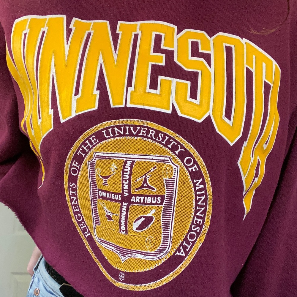 ✰ VINTAGE CROPPED U OF M CREWNECK ✰